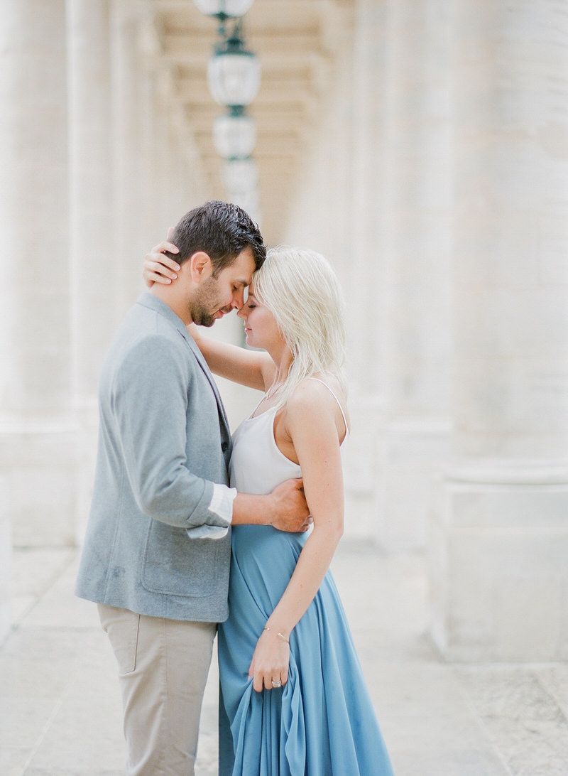 Engagement In Rainy Paris