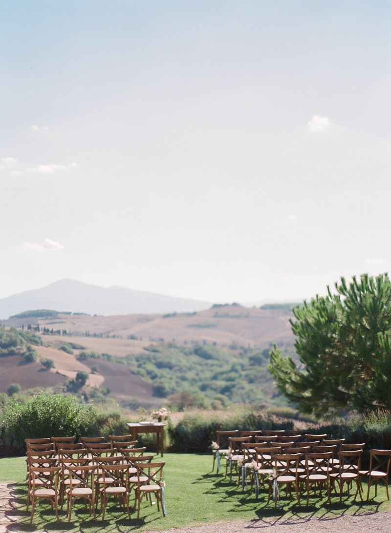 Outdoor ceremony in Tuscany