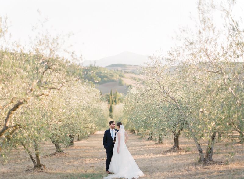 Bride and Groom Portraits golden hour