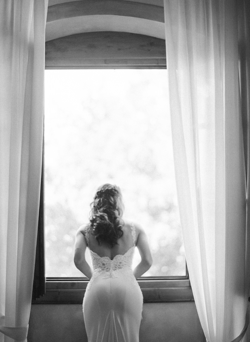 Bride in a window