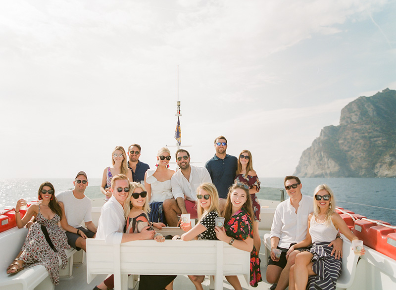 Portofino Boat Tour Wedding Party