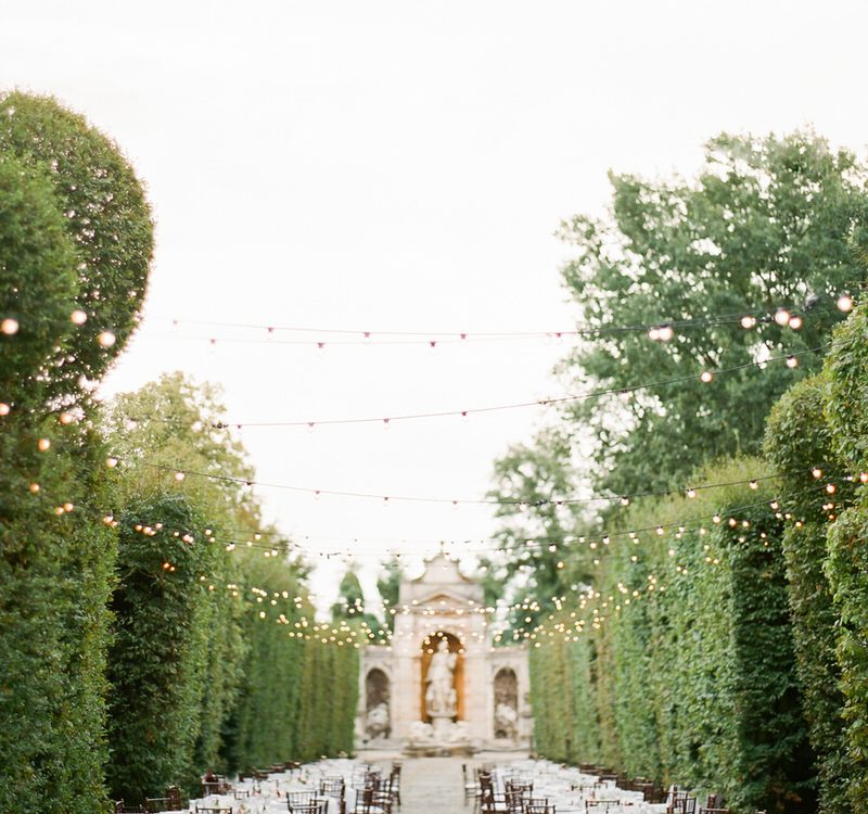 Magical Wedding Reception at the Gardens on Villa Arconati in Milan