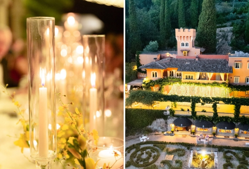 Villa Le Fontanelle Wedding Drone Photos