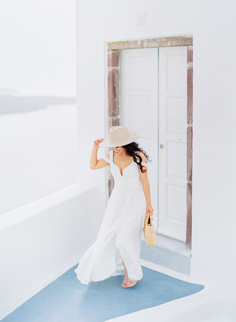 Santorini Elopement , Editorial Wedding Photographer
