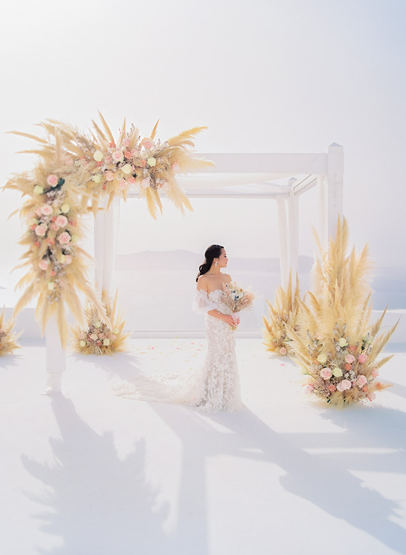 Santorini Elopement , Editorial Wedding Photographer